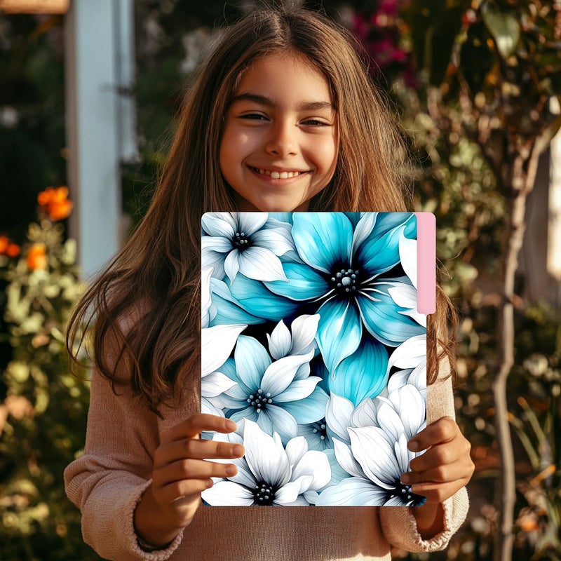 PARTH IMPEX 12 Pack Decorative Floral File Folders, 1/3 Cut Tab with Assorted Positions, Letter Size Paper Holders (9.75” x 11.75”) Matte Finish Laminated, Cute Fancy Folder for Office School Work - Image 5